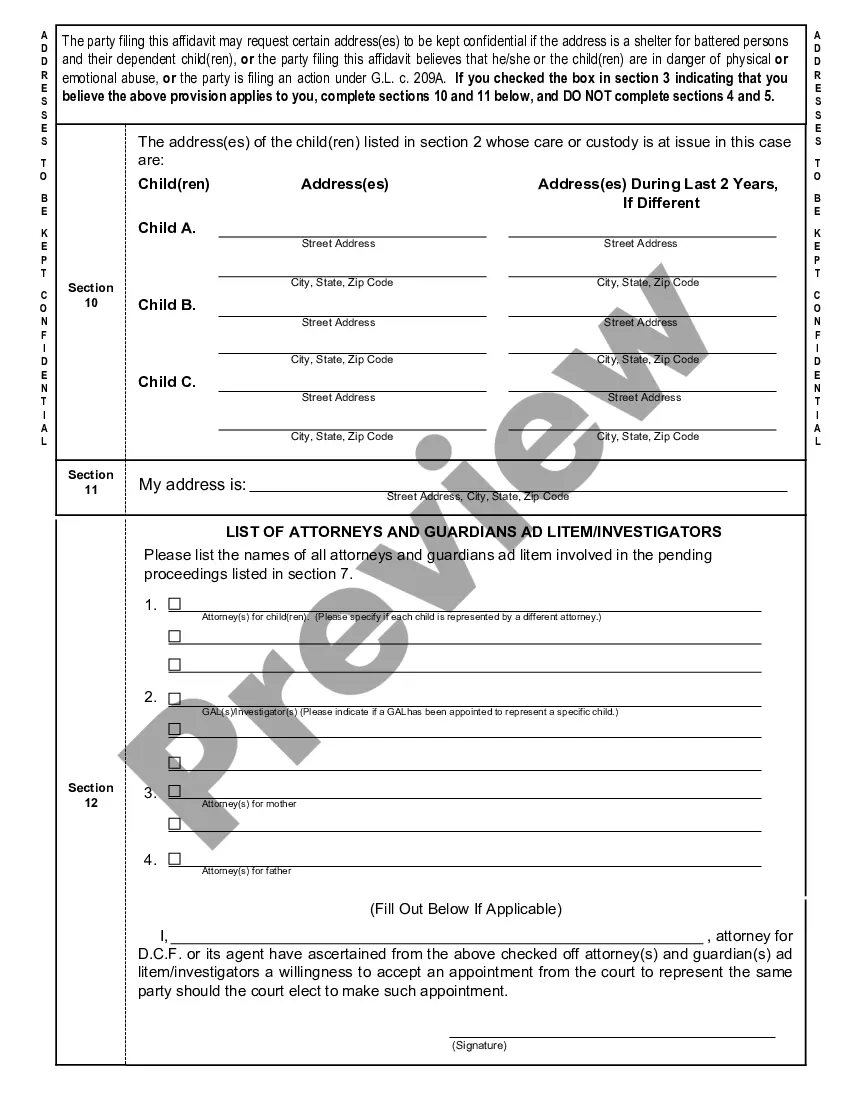Preview Affidavit Letter for Name Change of Minor