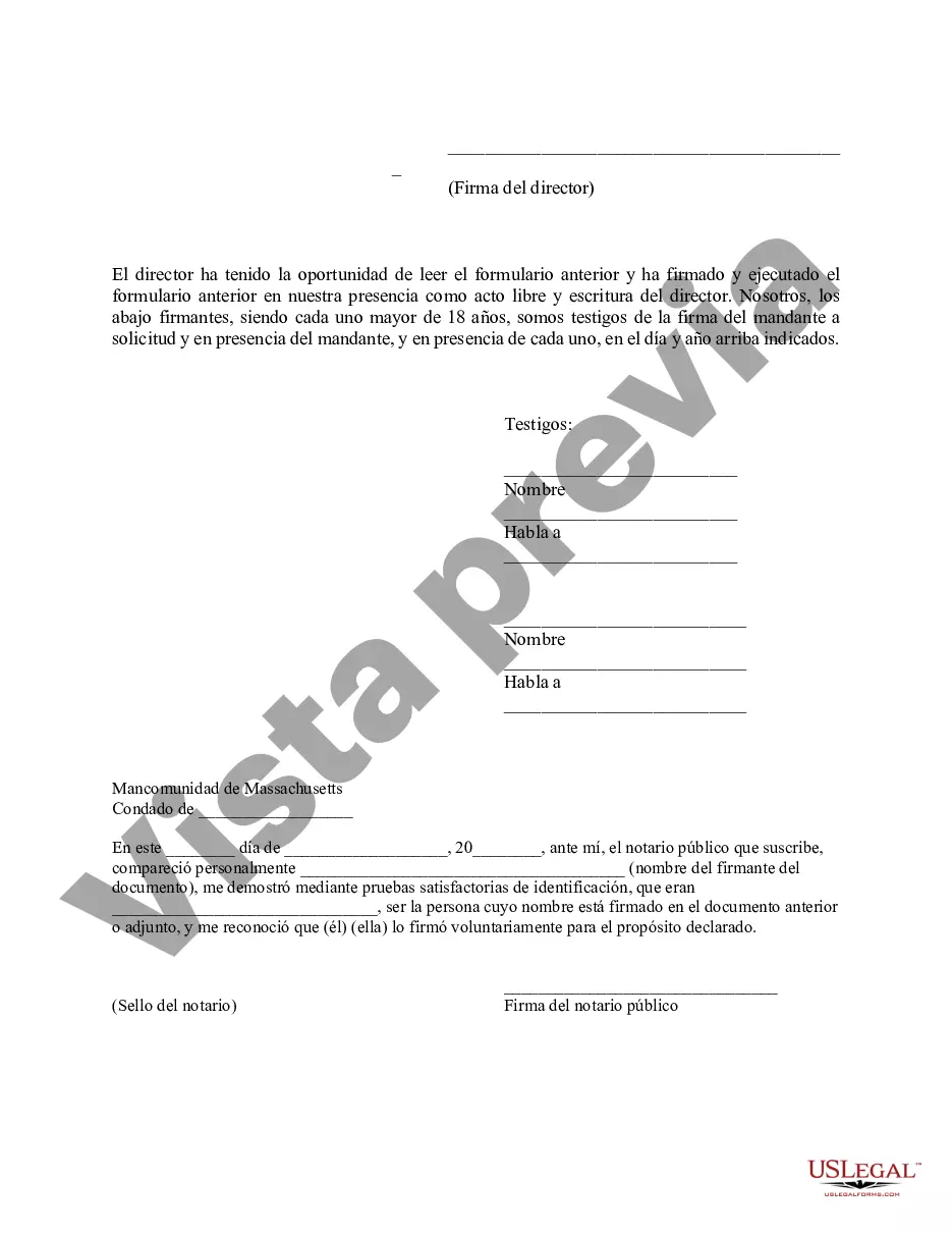 Preview Poder general duradero para la propiedad y las finanzas o efectivo financiero en caso de incapacidad