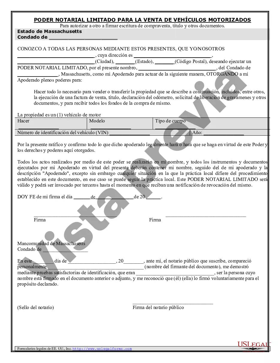 Preview Poder notarial para la venta de vehículos de motor