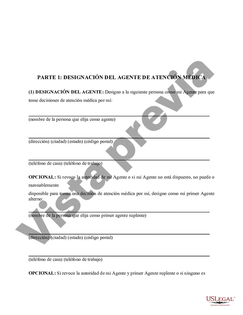 Preview Testamento vital del apoderado para la atención de la salud