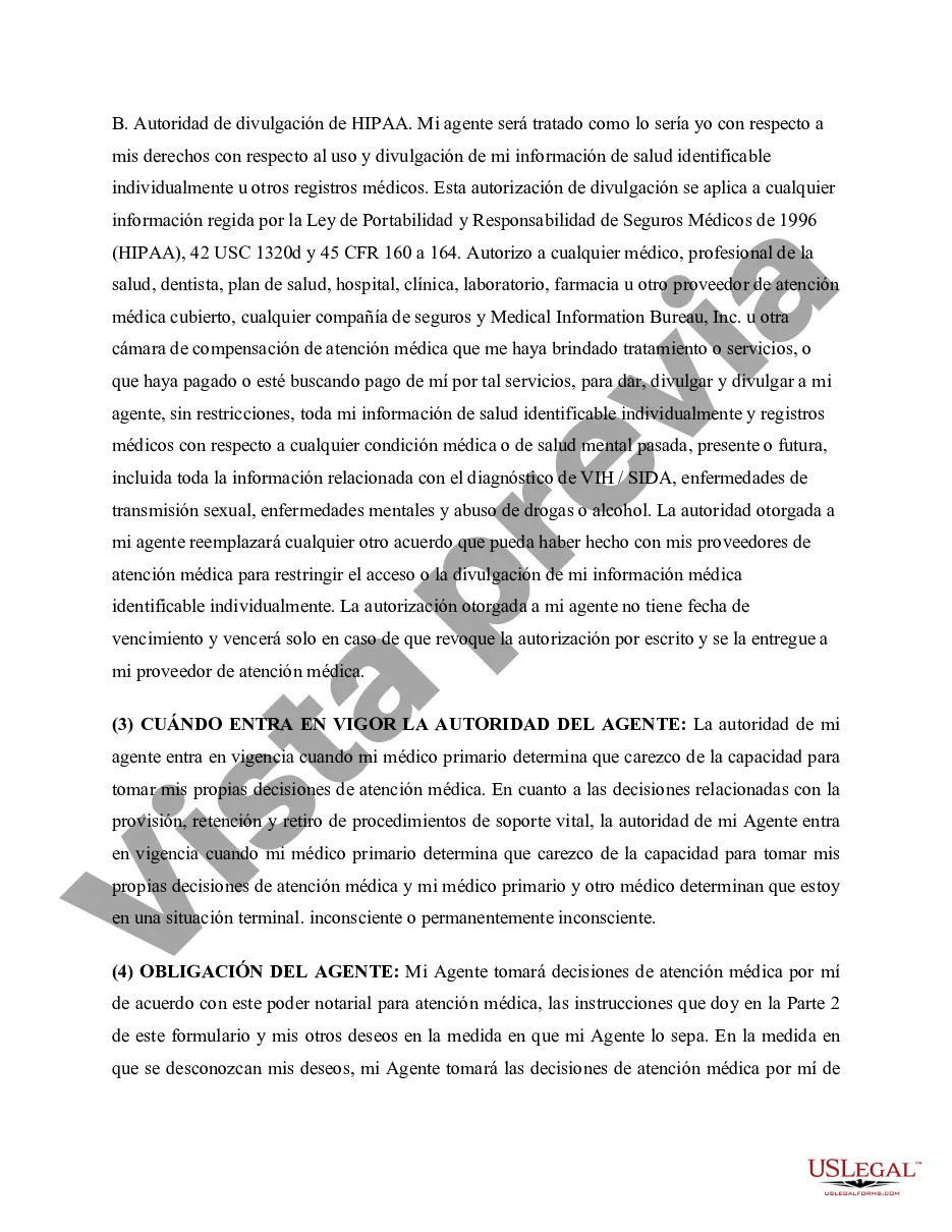 Preview Testamento vital del apoderado para la atención de la salud