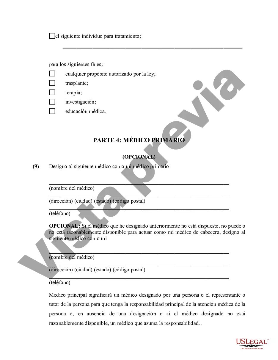 Preview Testamento vital del apoderado para la atención de la salud