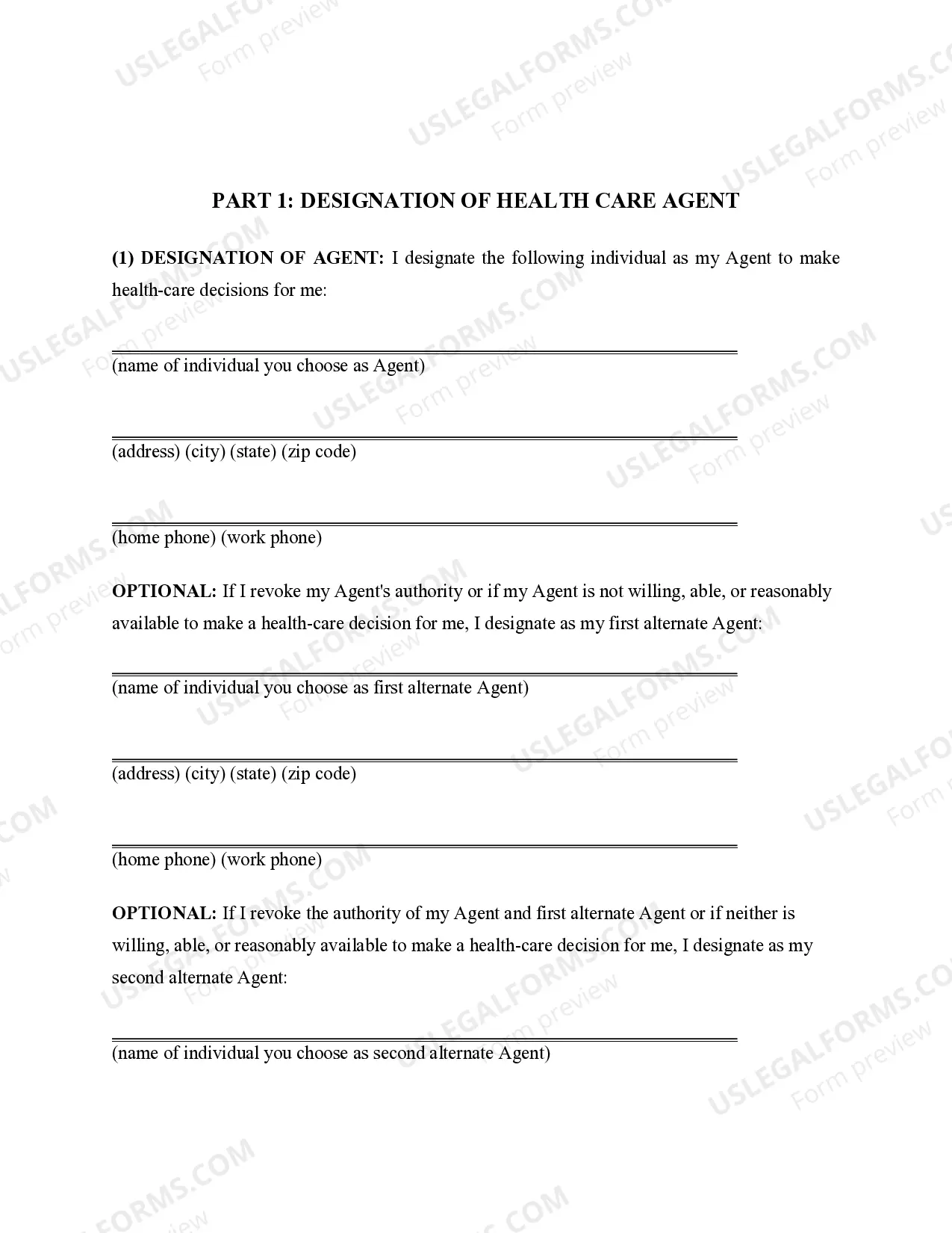 Preview Health Care Proxy Living Will