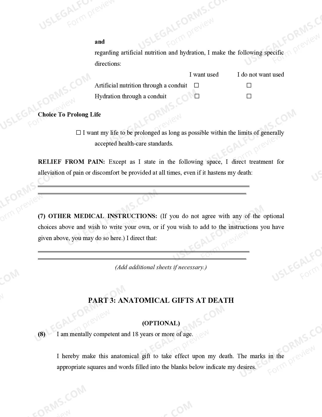 Preview Health Care Proxy Living Will