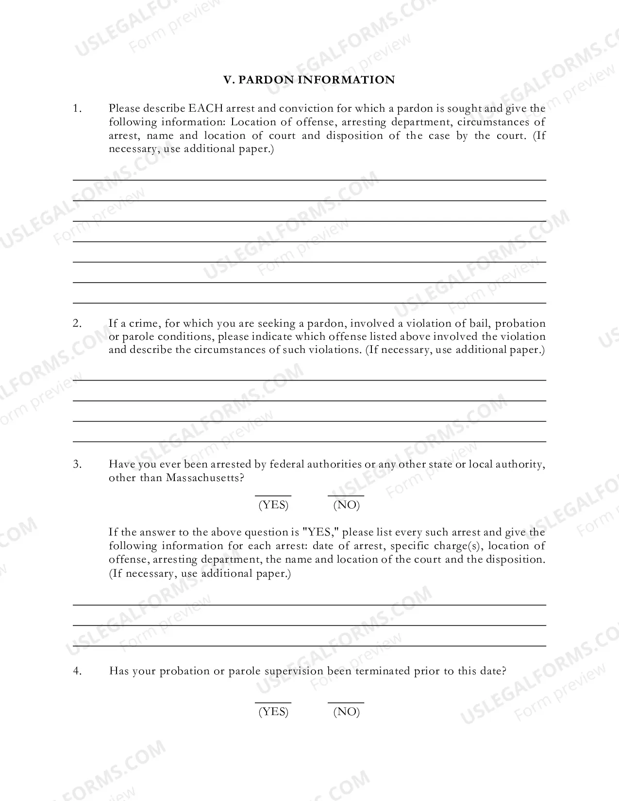 Preview Pardon Petition