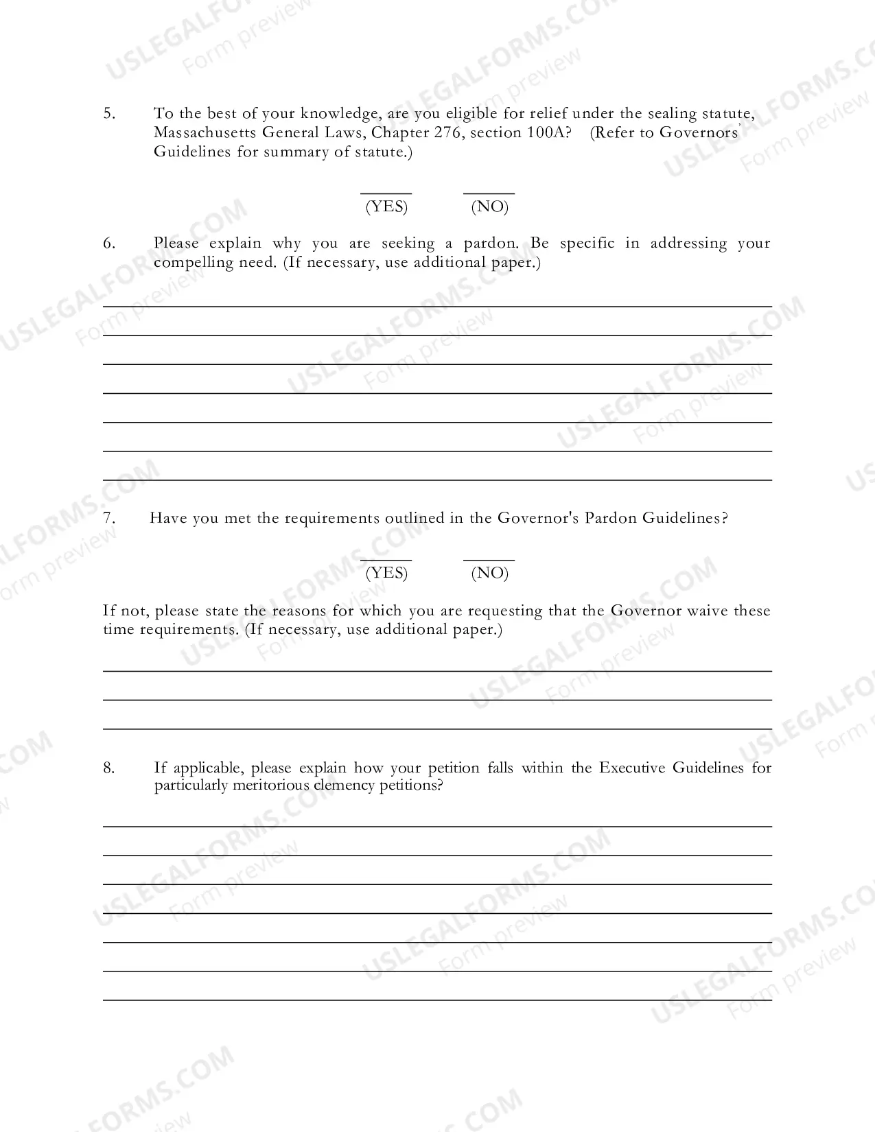 Preview Pardon Petition