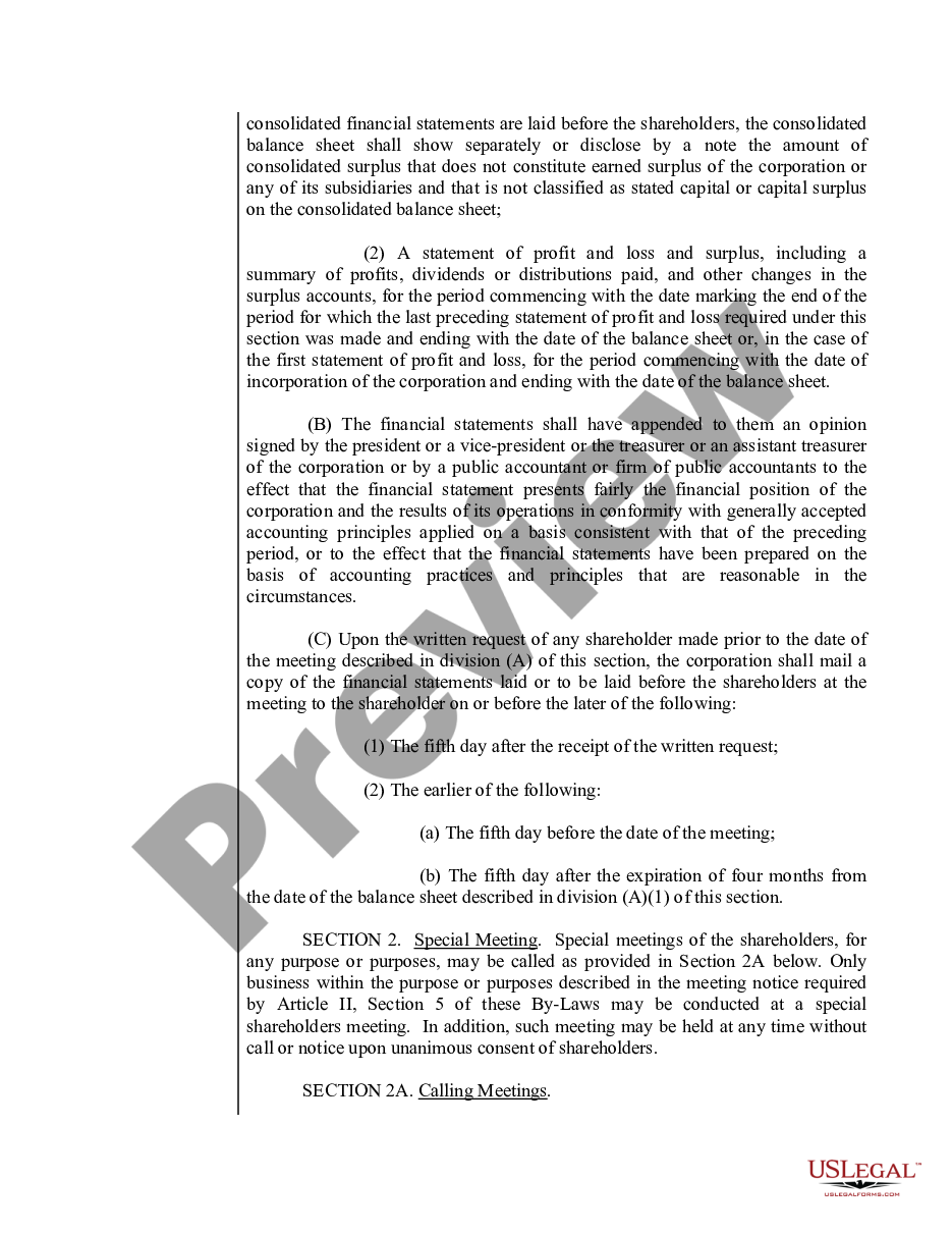 page 2 Sample Bylaws for a Massachusetts Professional Corporation preview