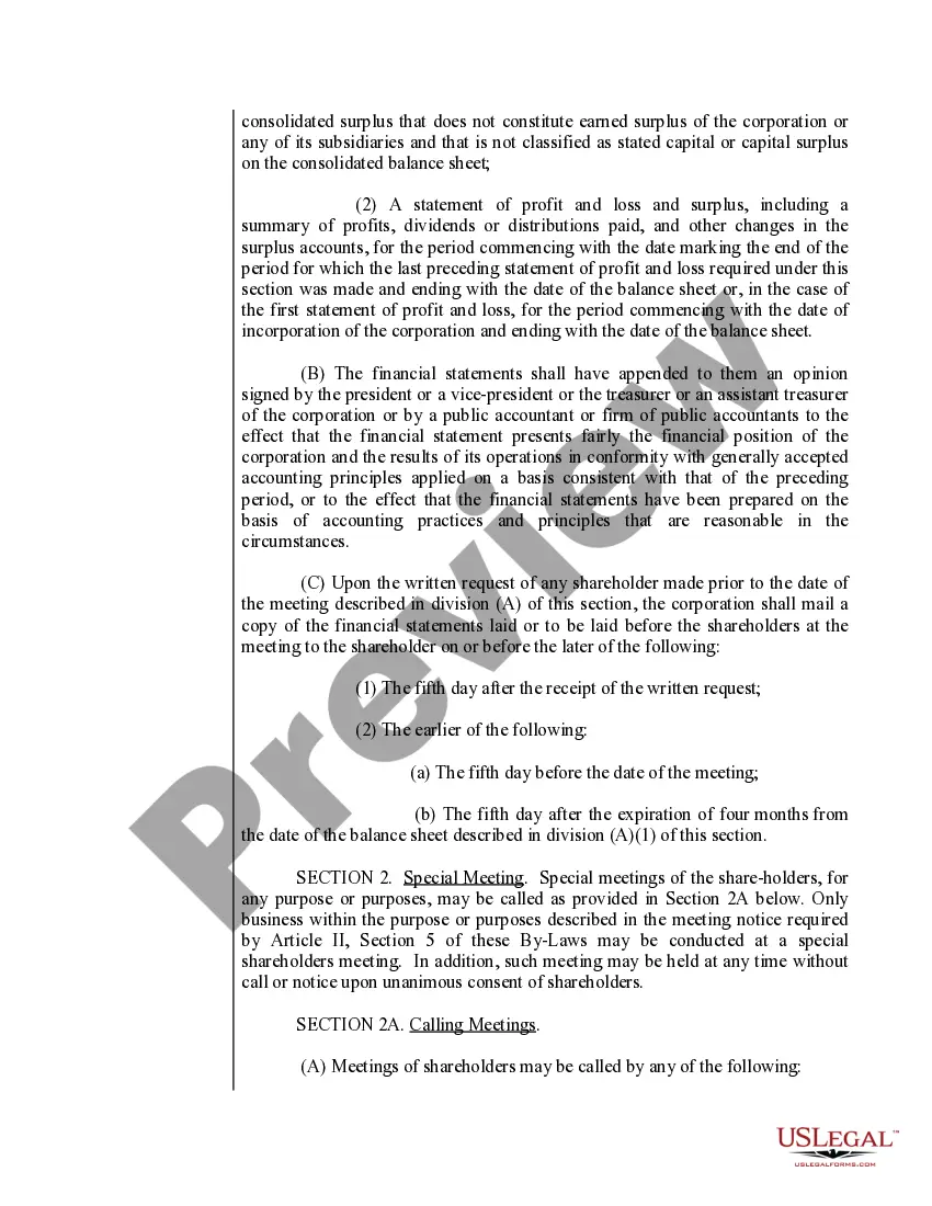 Preview Sample Bylaws for a Massachusetts Professional Corporation