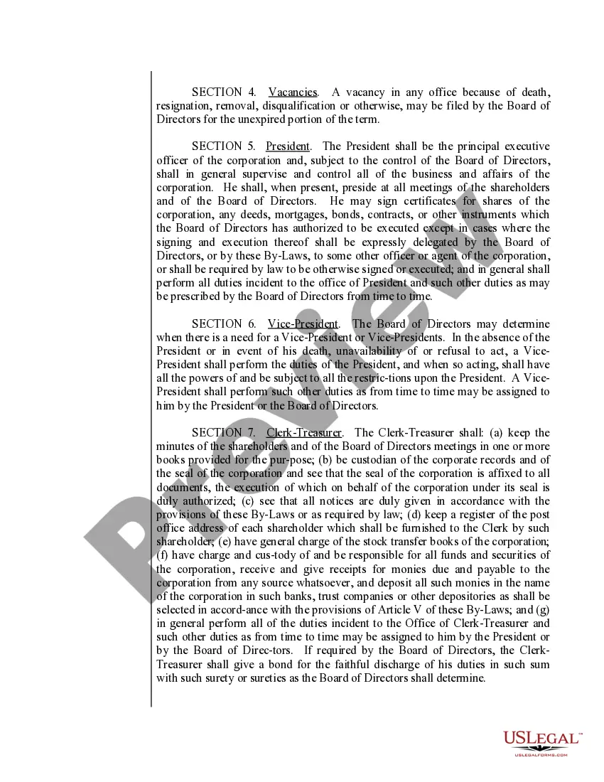 Preview Sample Bylaws for a Massachusetts Professional Corporation