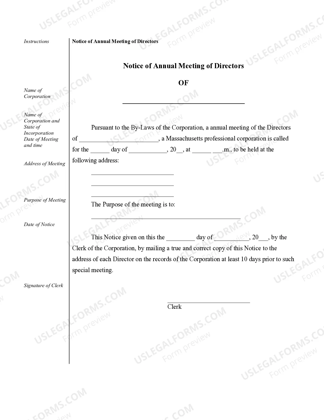 Preview Sample Corporate Records for a Massachusetts Professional Corporation