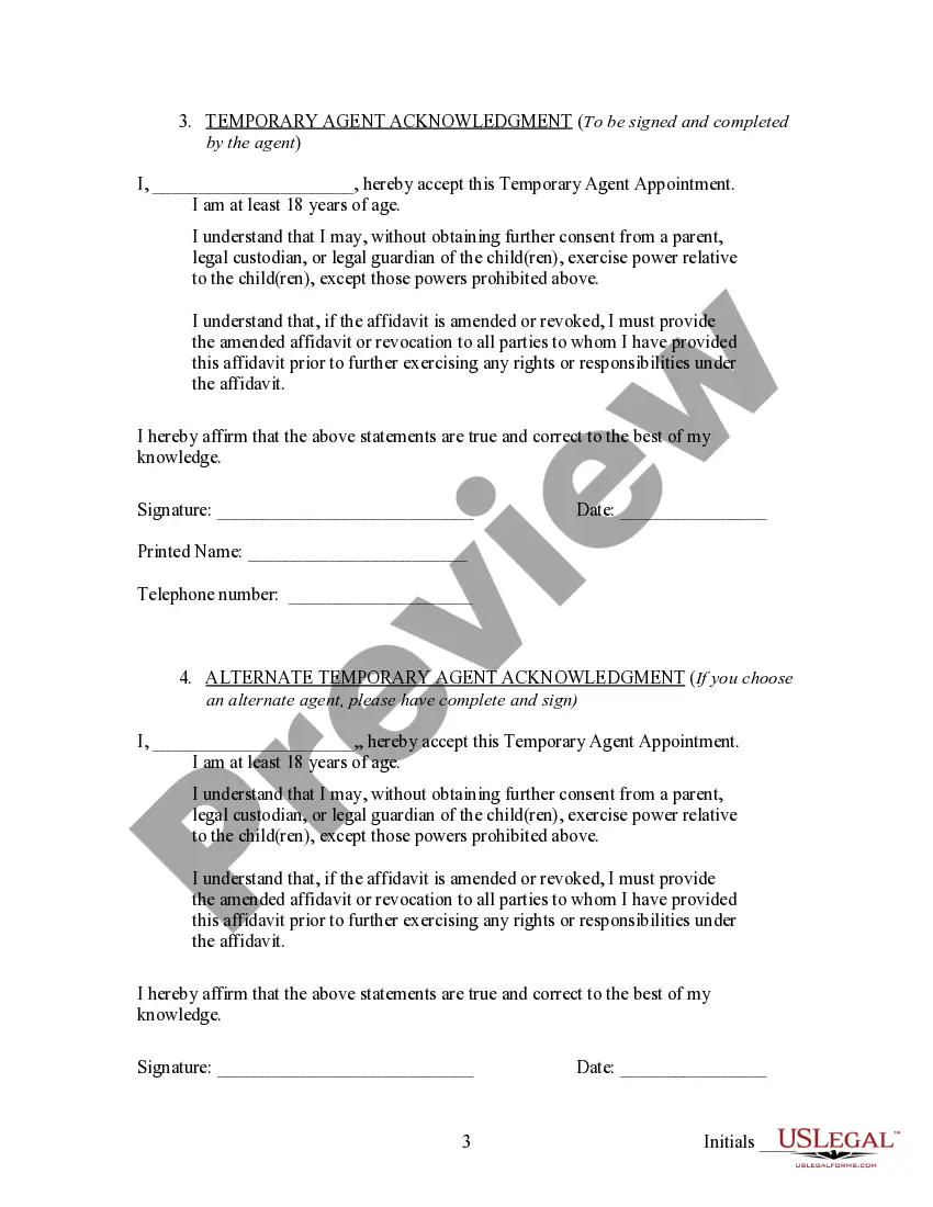 Preview Temporary Agent Appointment