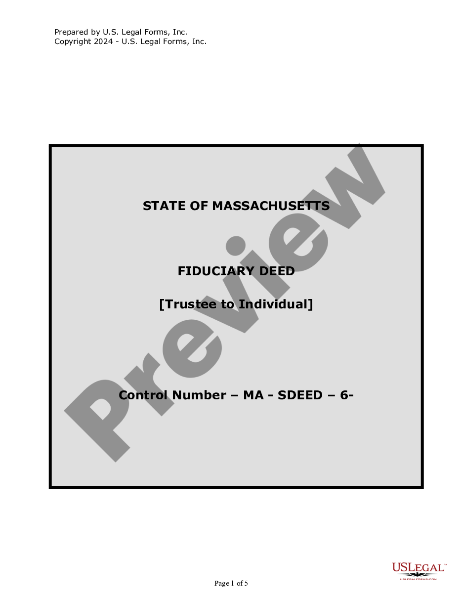 page 0 Fiduciary Deed - Trustee to Individual preview