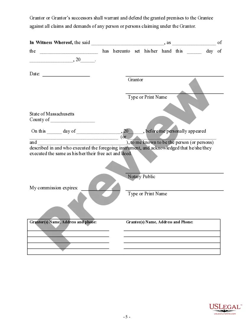 Preview Fiduciary Deed - Trustee to Individual