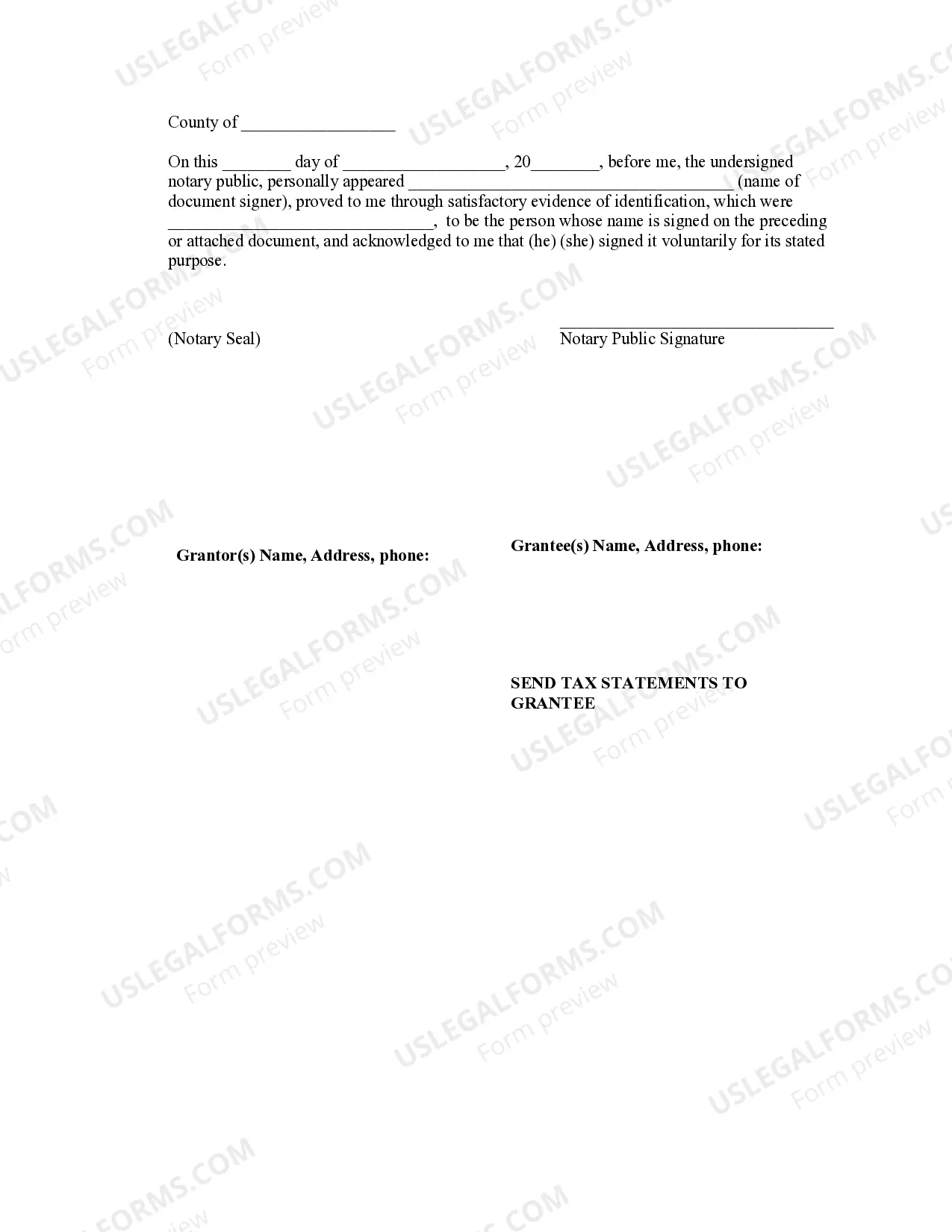 Preview Quitclaim Deed from one Individual to Six Individuals