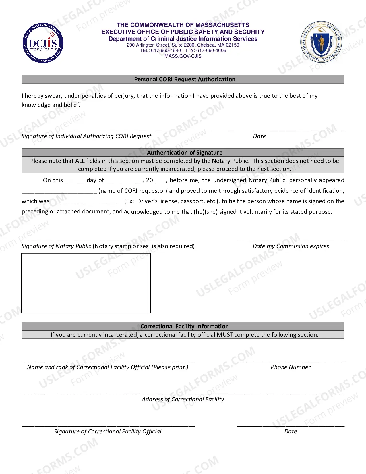 Preview Request For Record Information