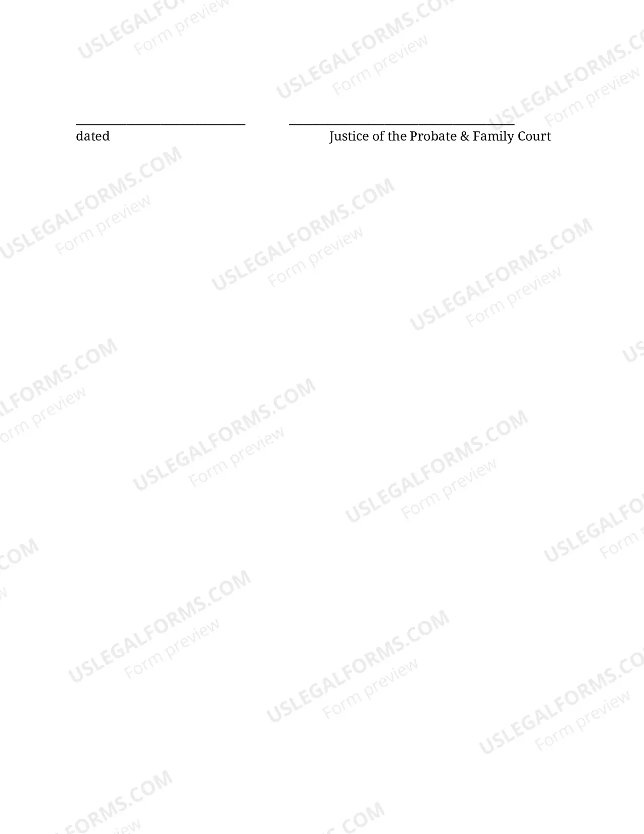 Preview Proposed Order