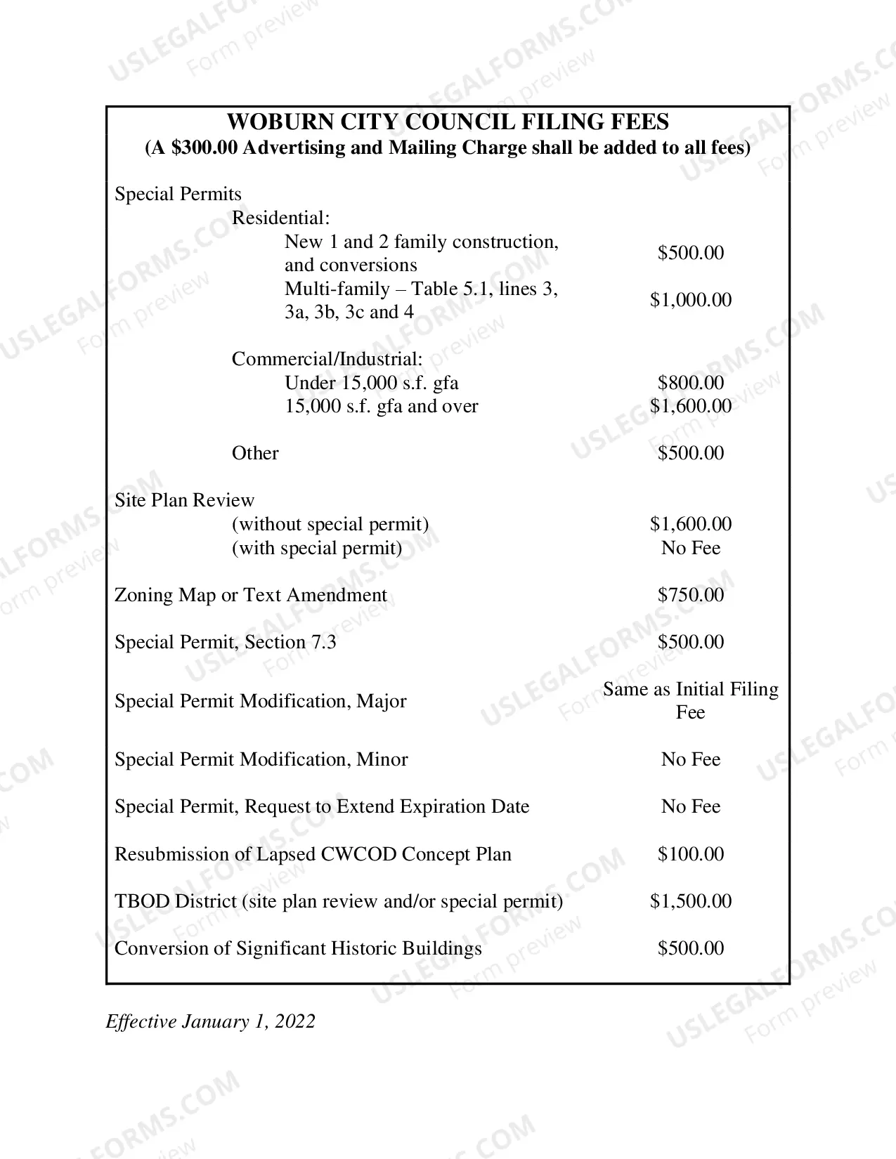 Preview Petition For Special Permit