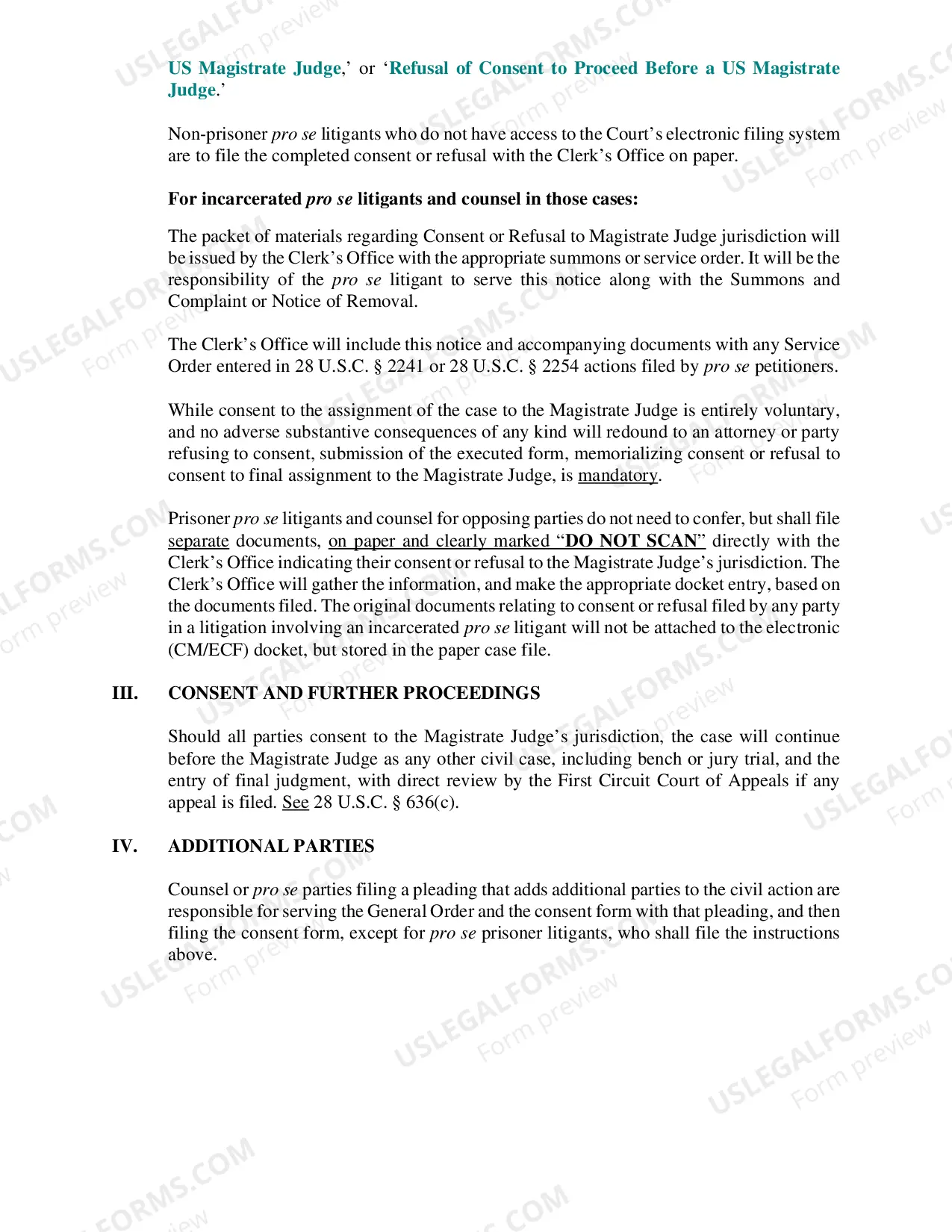 Preview Springfield Consent Procedures