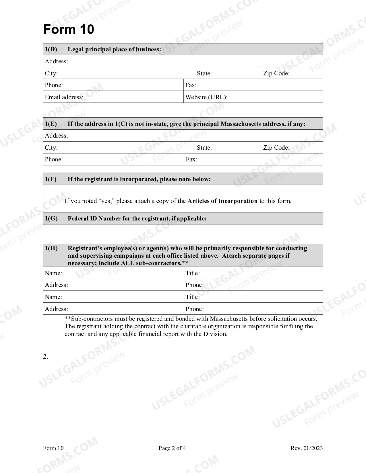 Preview Form 10 Registration Statement To Be Filed By Professional Solicitors