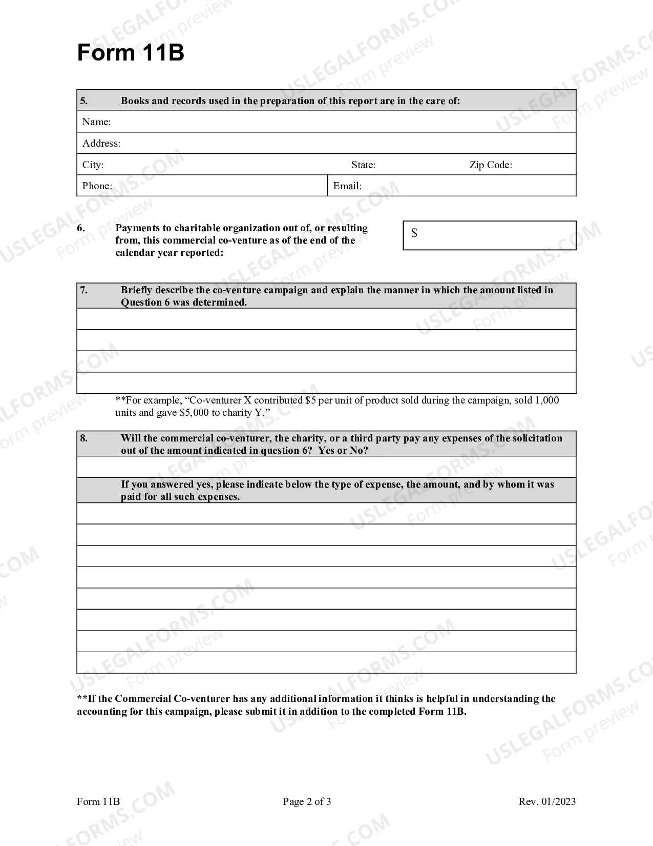 Preview Form 11B