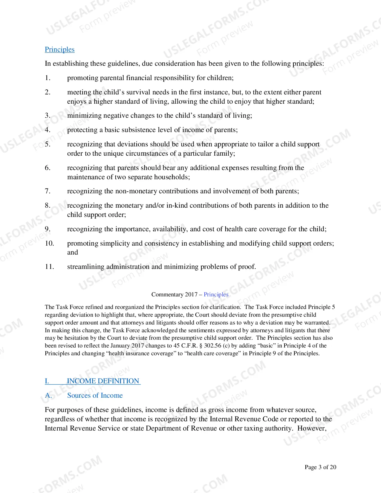 Preview Child Support Guidelines