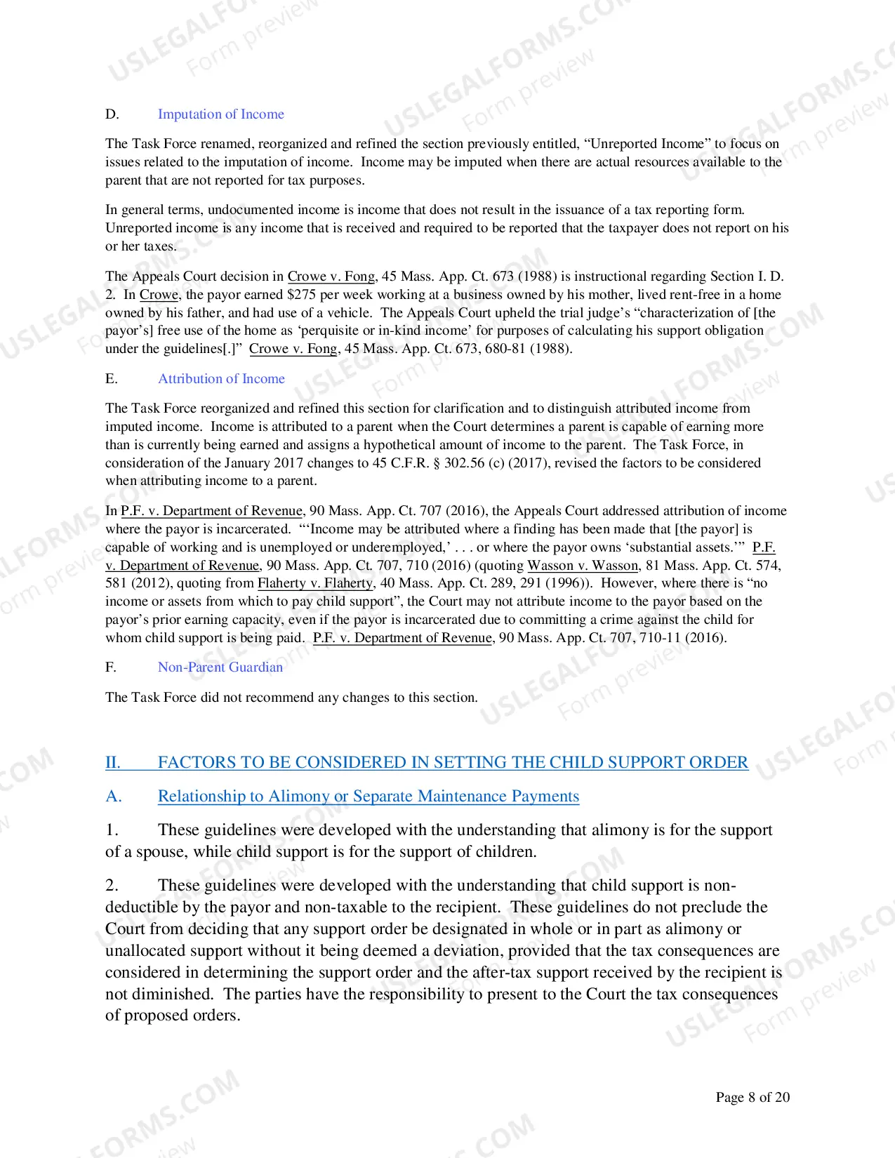 Preview Child Support Guidelines
