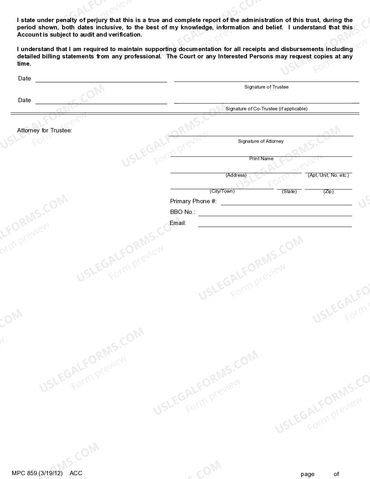 Preview Trust Account