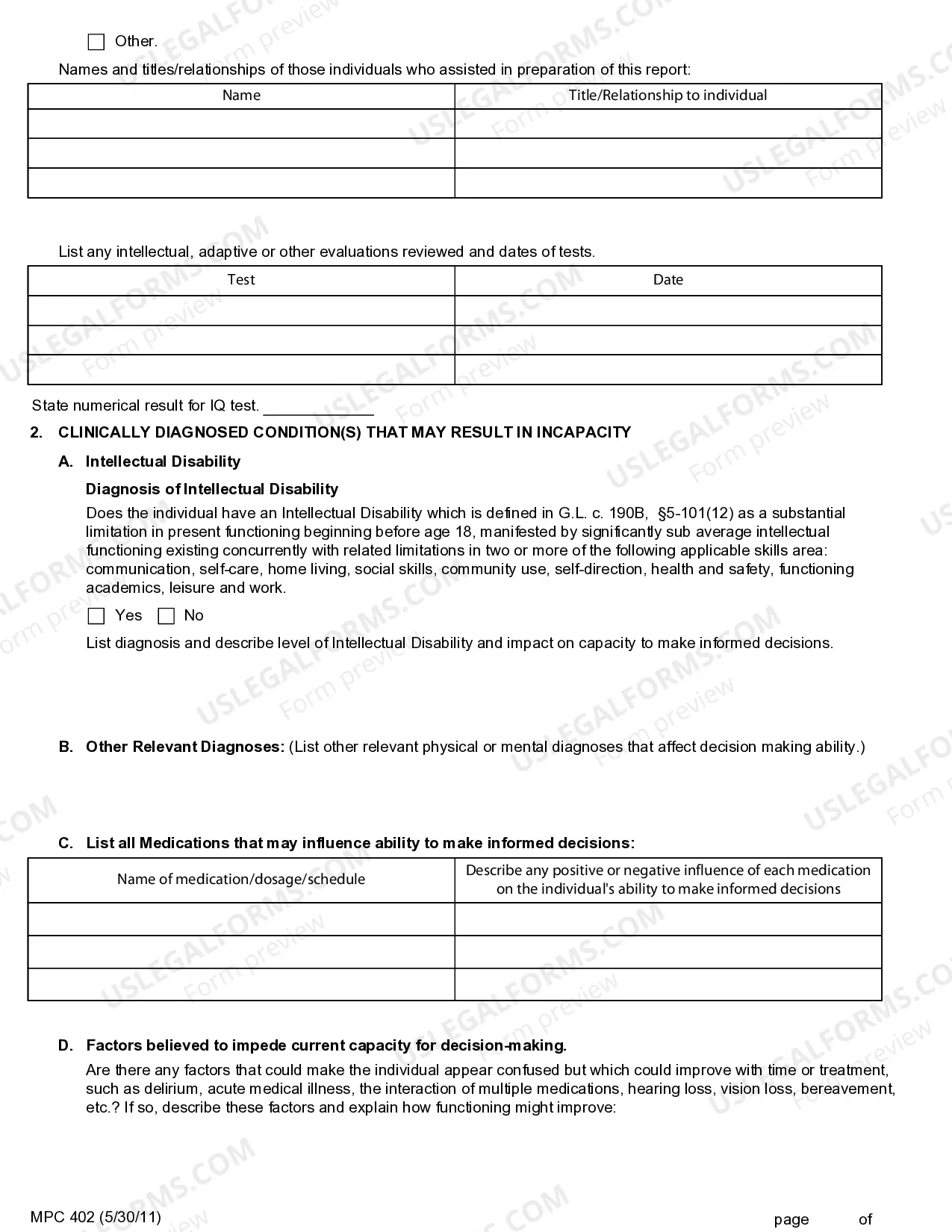 Preview Clinical Team Report