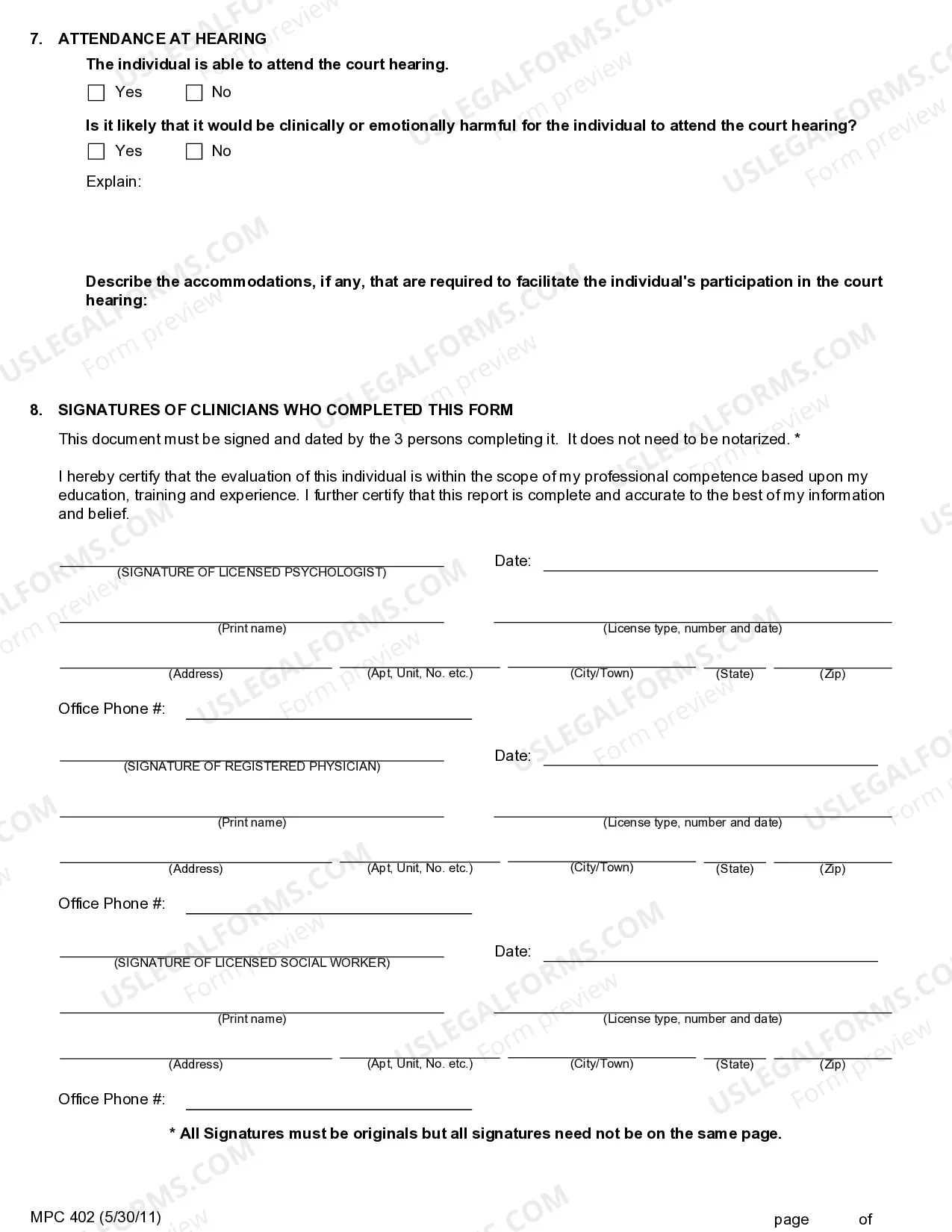Preview Clinical Team Report