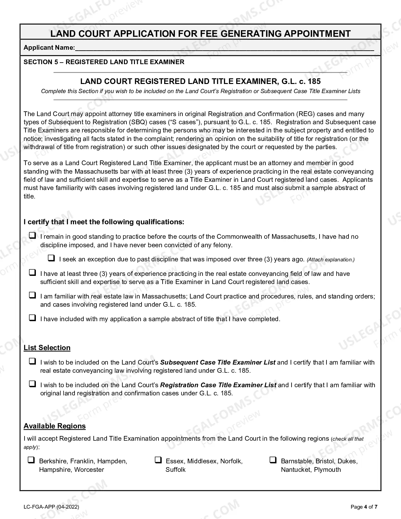 Preview Application for Fee Generating Appointments in Superior Court
