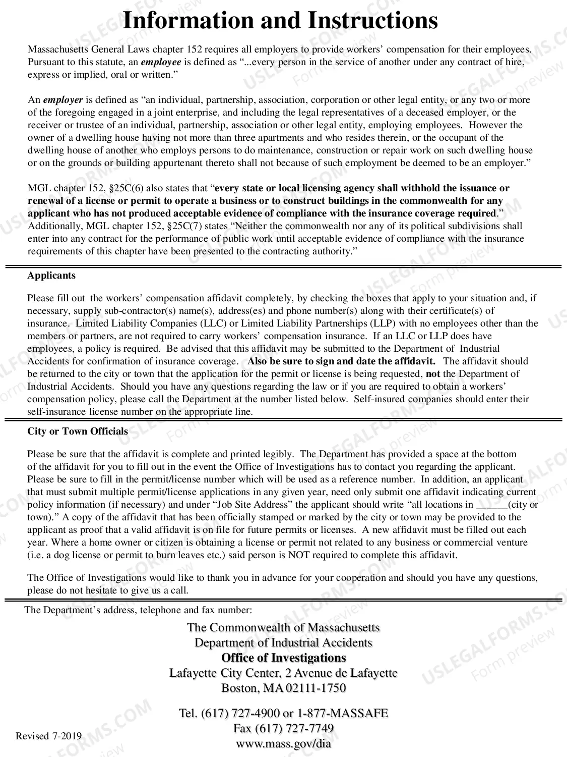 Preview Affidavit (Builders-Contractors-Electricians-Plumbers)
