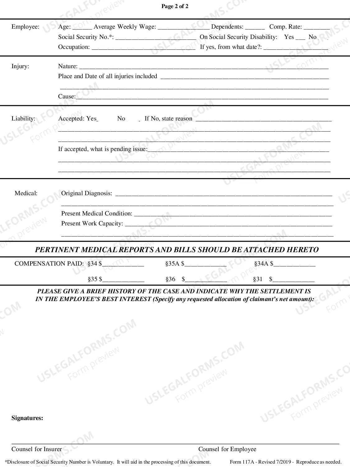 Preview Agreement For Redeeming Liability By Lump Sum - For Injuries Before 11-1-86