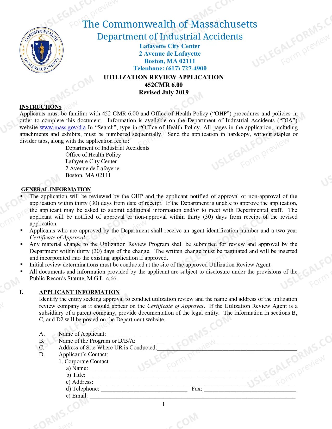 Preview Utilization Review Application (To Become An Approved Agent And Affidavit of Compliance)