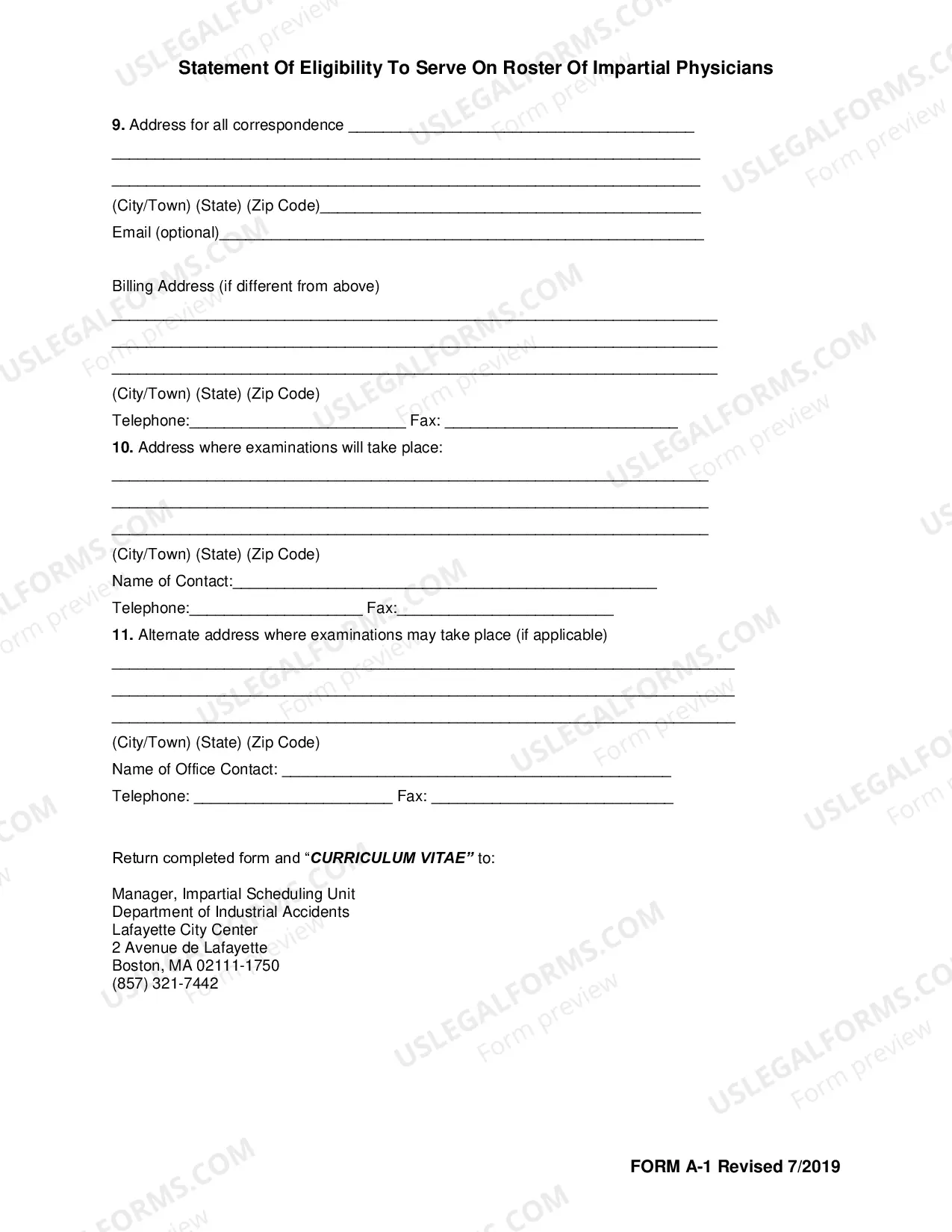 Preview Application to Serve as an Impartial Physician