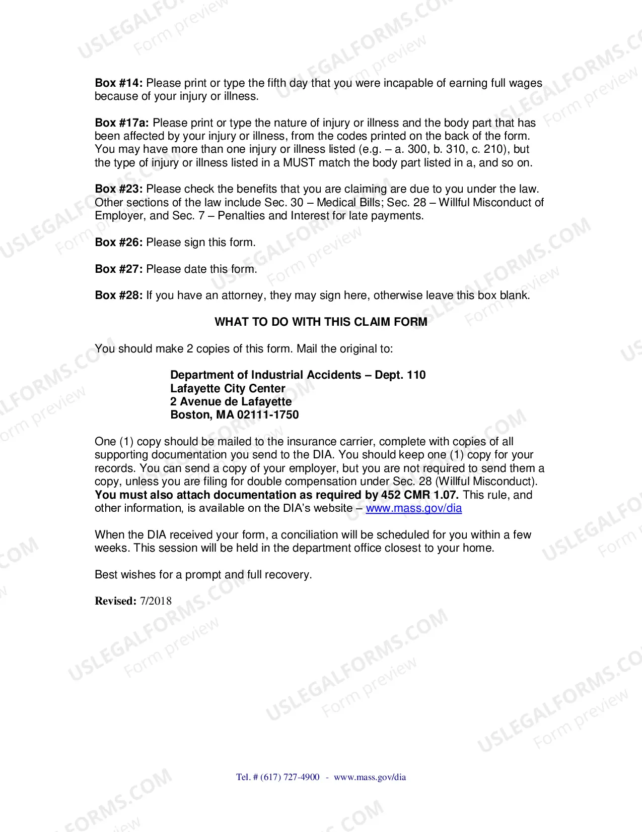 Preview Directions on how to fill out the Form 110- English