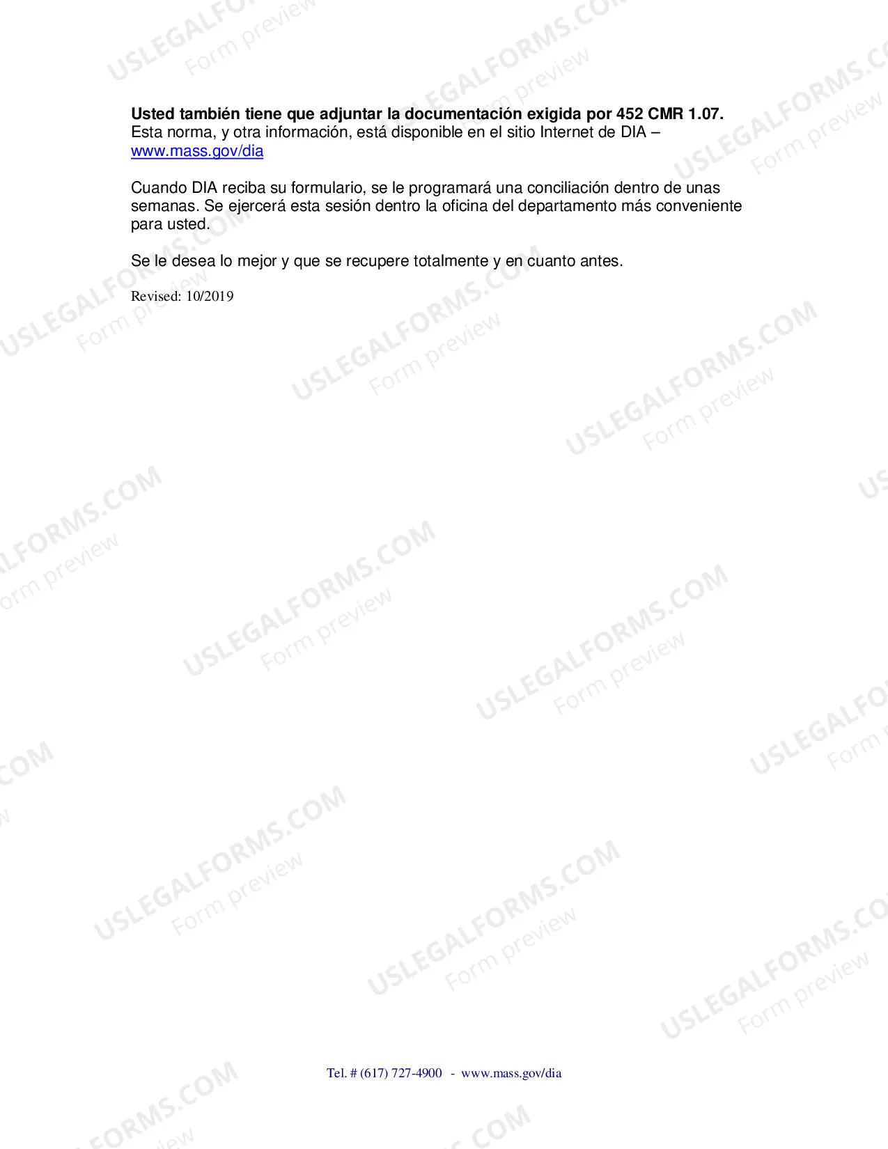 Preview Directions on how to fill out the Form 110- Spanish