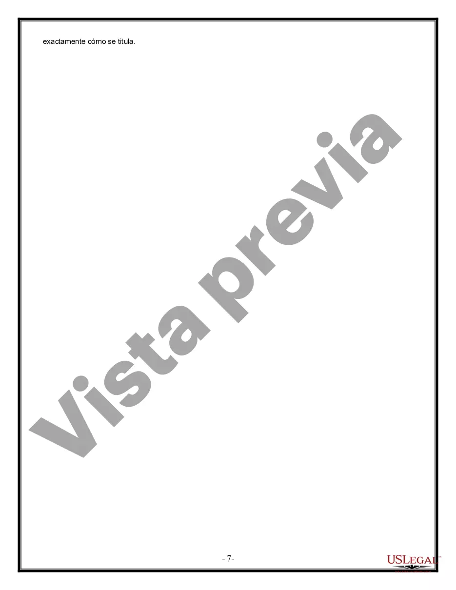 Preview Formulario de última voluntad y testamento legal para una persona casada con hijos adultos de un matrimonio anterior