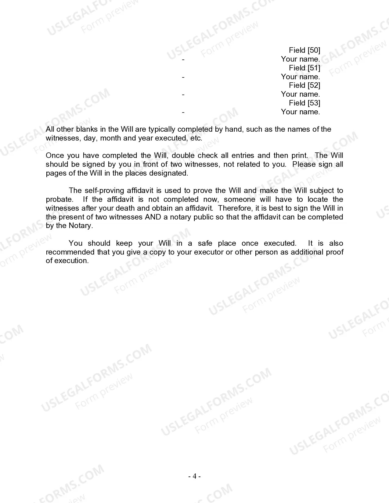 Preview Last Will and Testament for Divorced Person Not Remarried with Adult and Minor Children