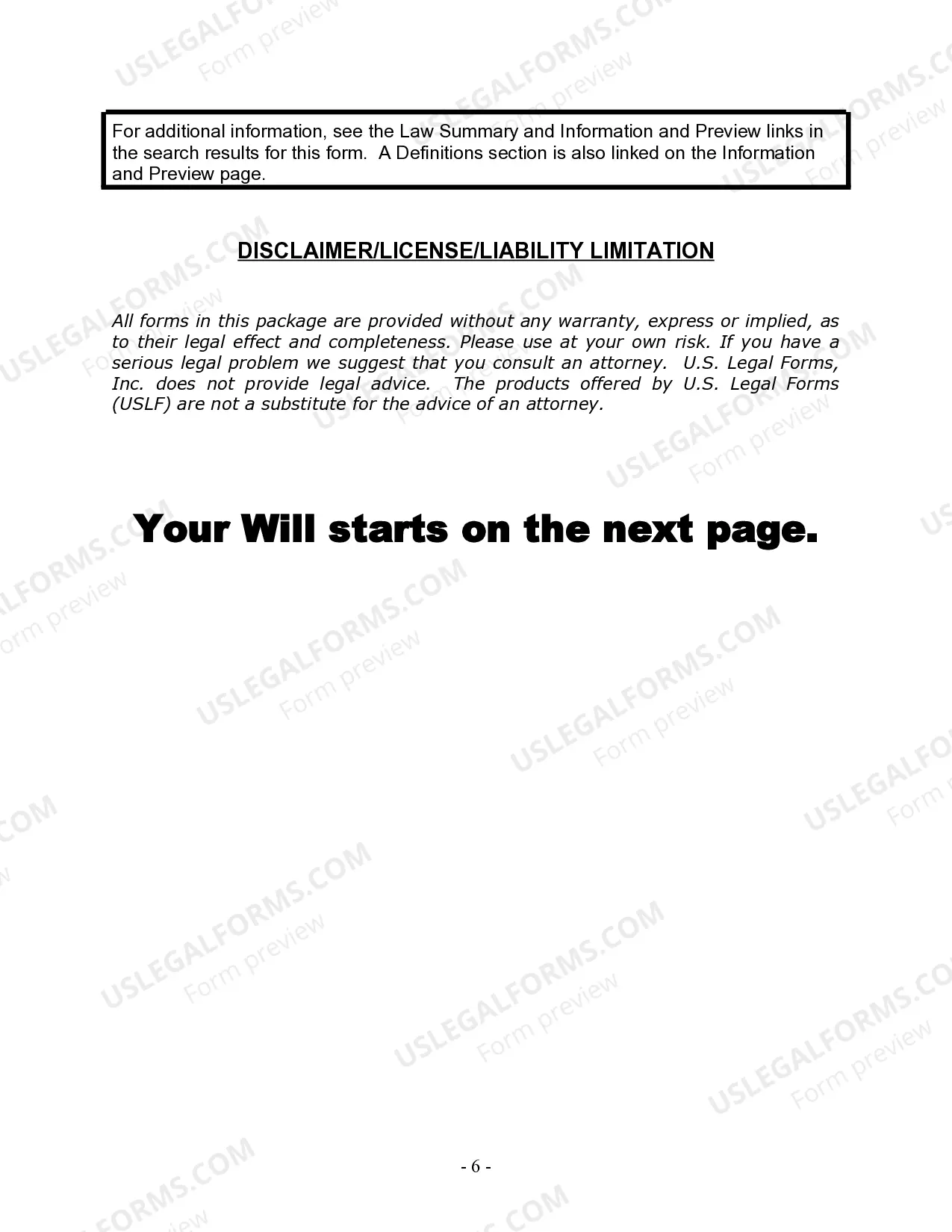 Preview Last Will and Testament for Divorced Person Not Remarried with Adult and Minor Children