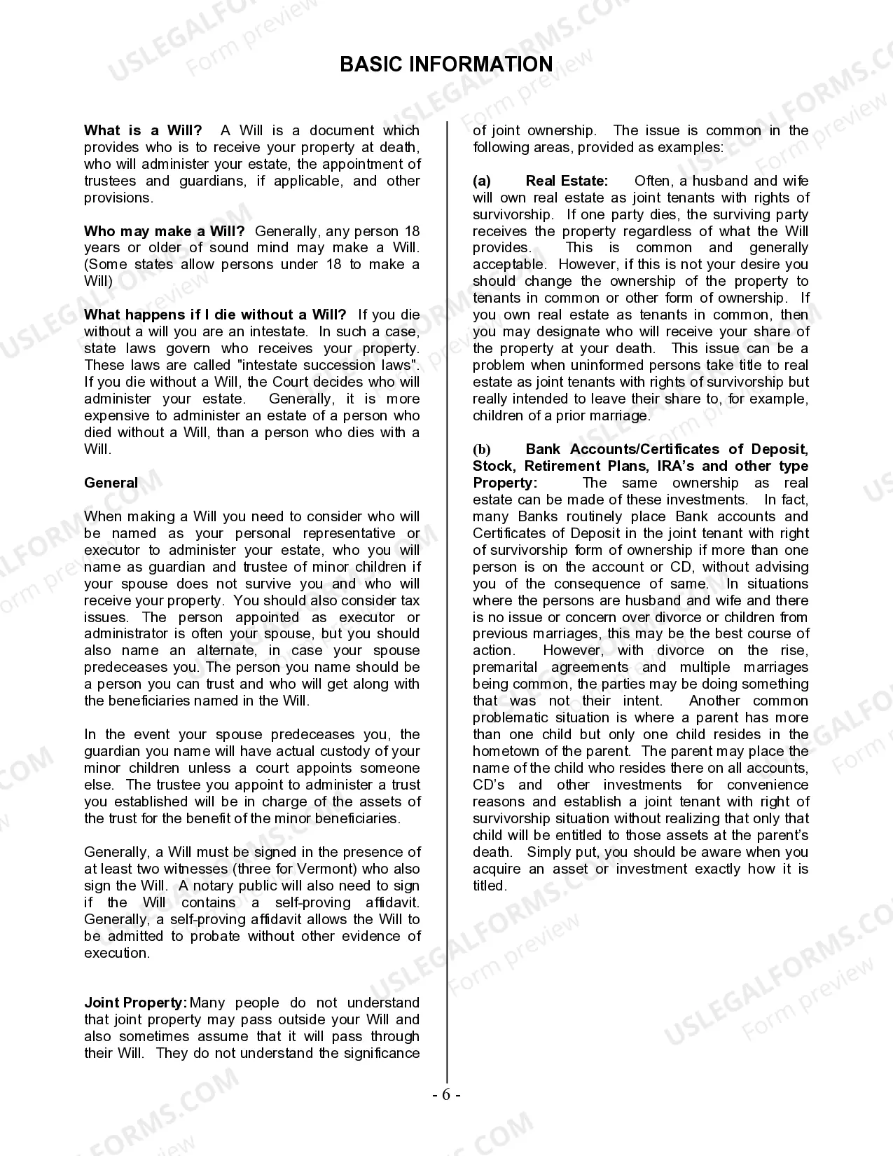 Preview Last Will and Testament for Married Person with Adult Children