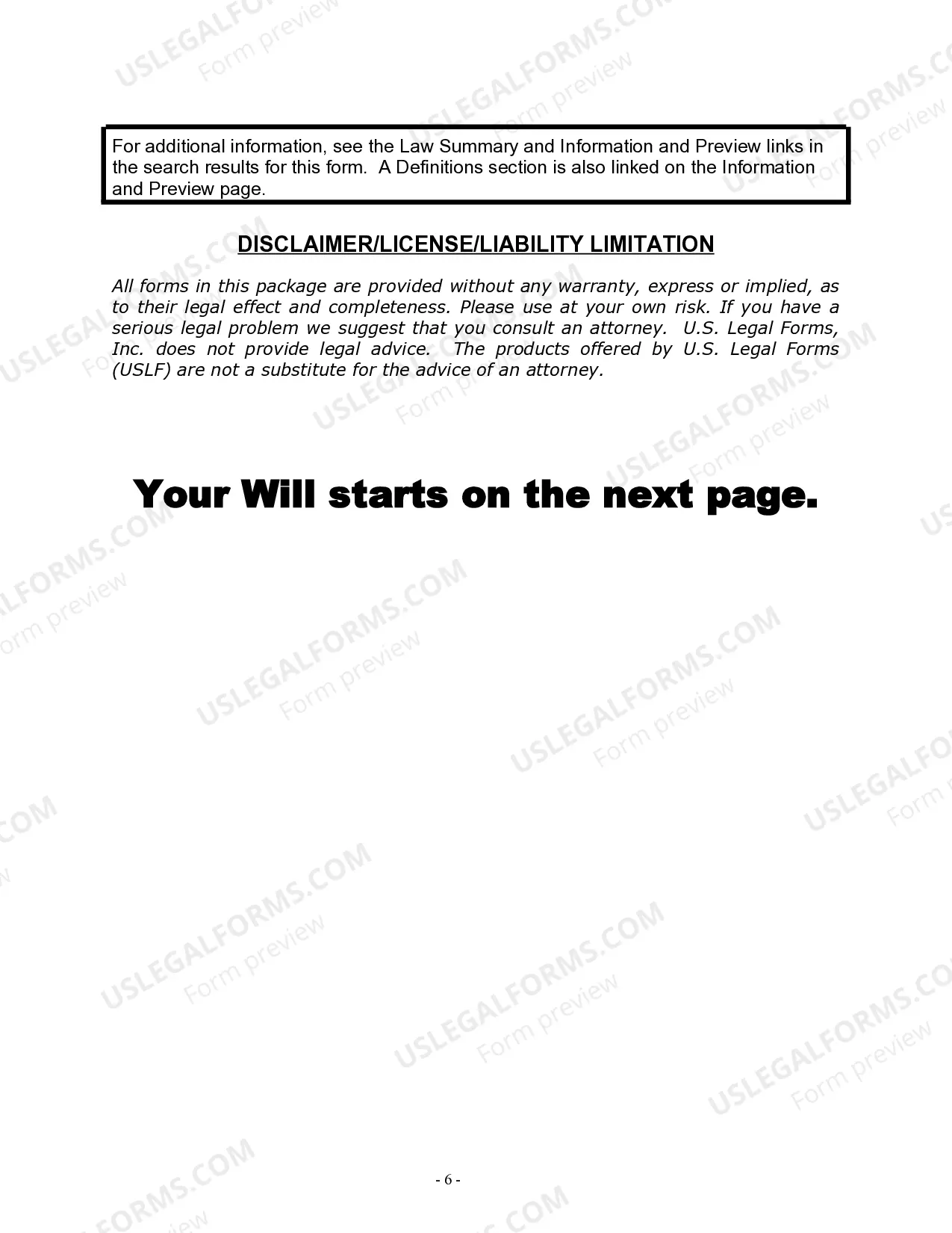 Preview Last Will and Testament for Married Person with Adult Children