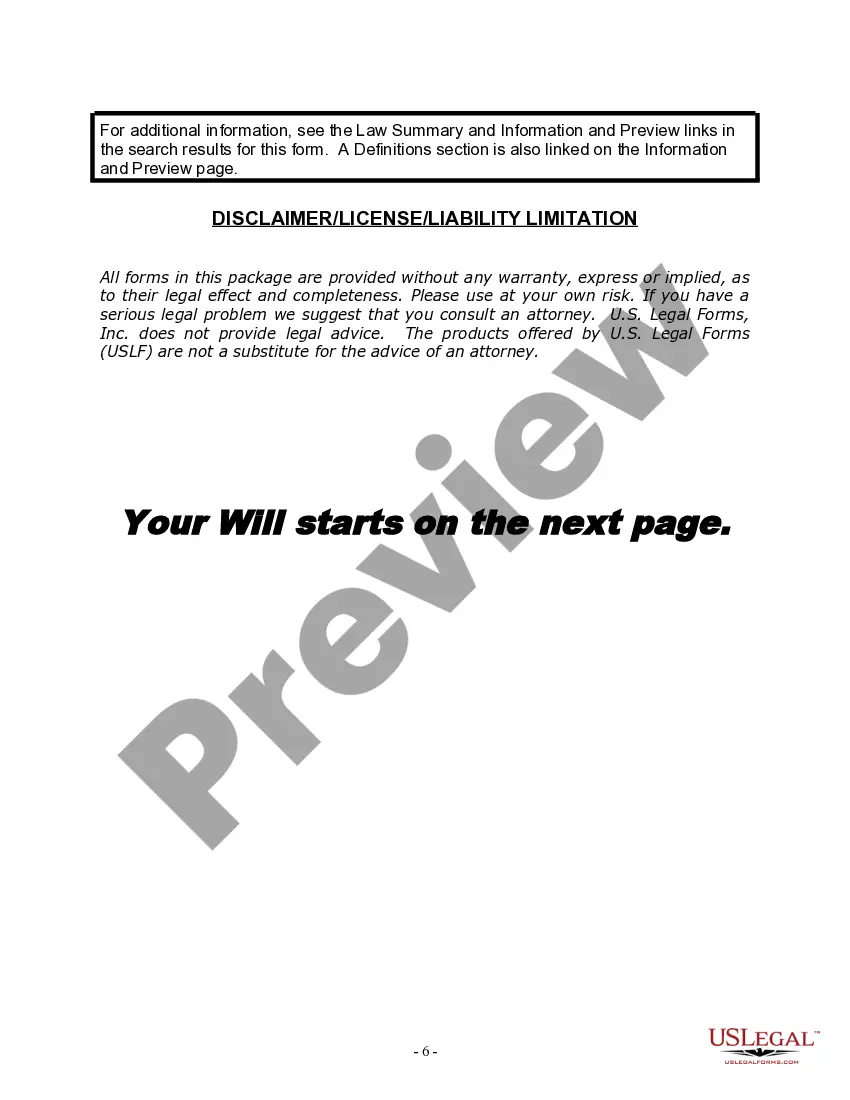 Preview Last Will and Testament for a Civil Union Partner with No Children