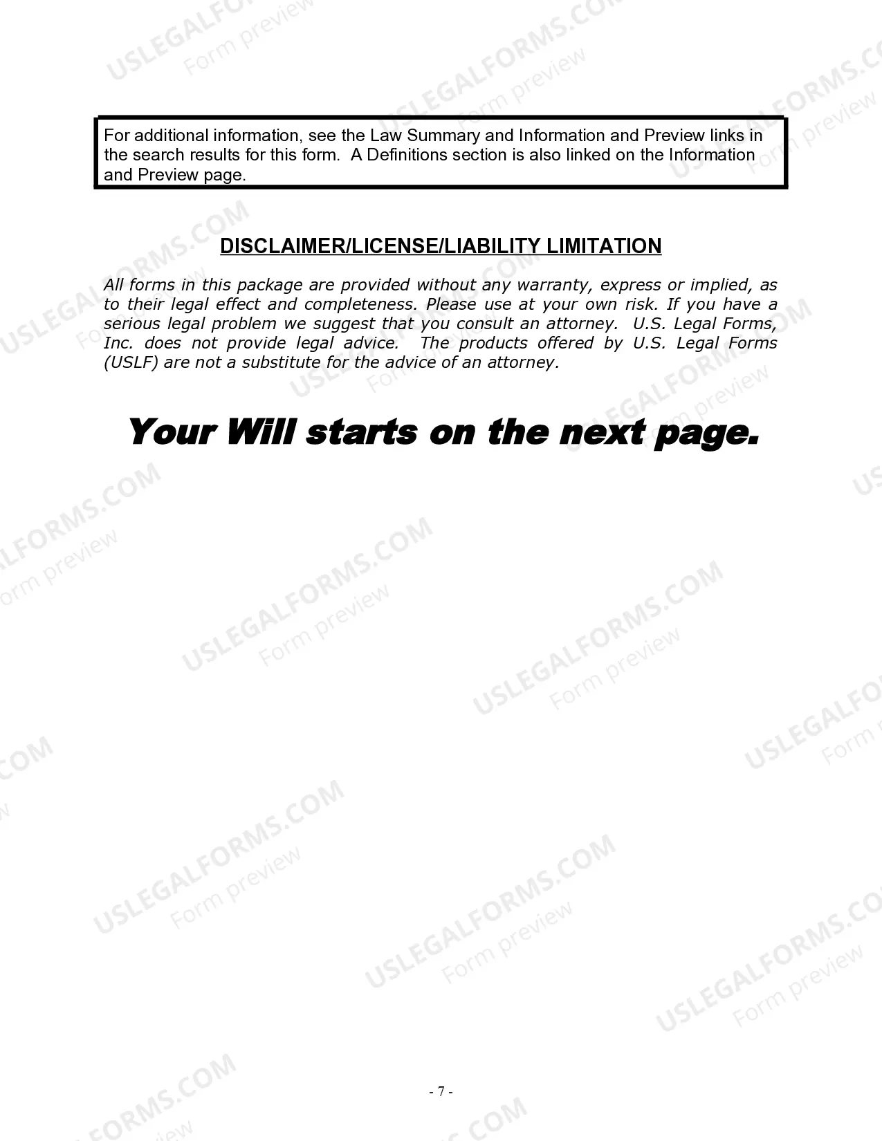 Preview Last Will and Testament for Civil Union Partner with Minor Children