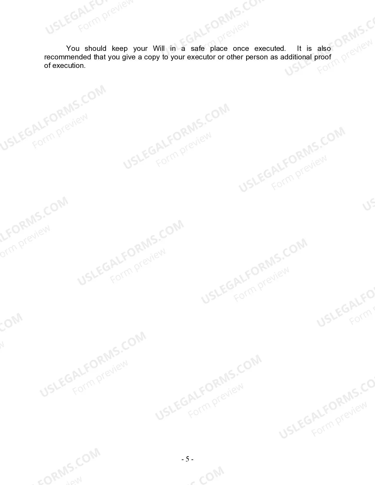 Preview Last Will and Testament for Civil Union Partner with Adult and Minor Children