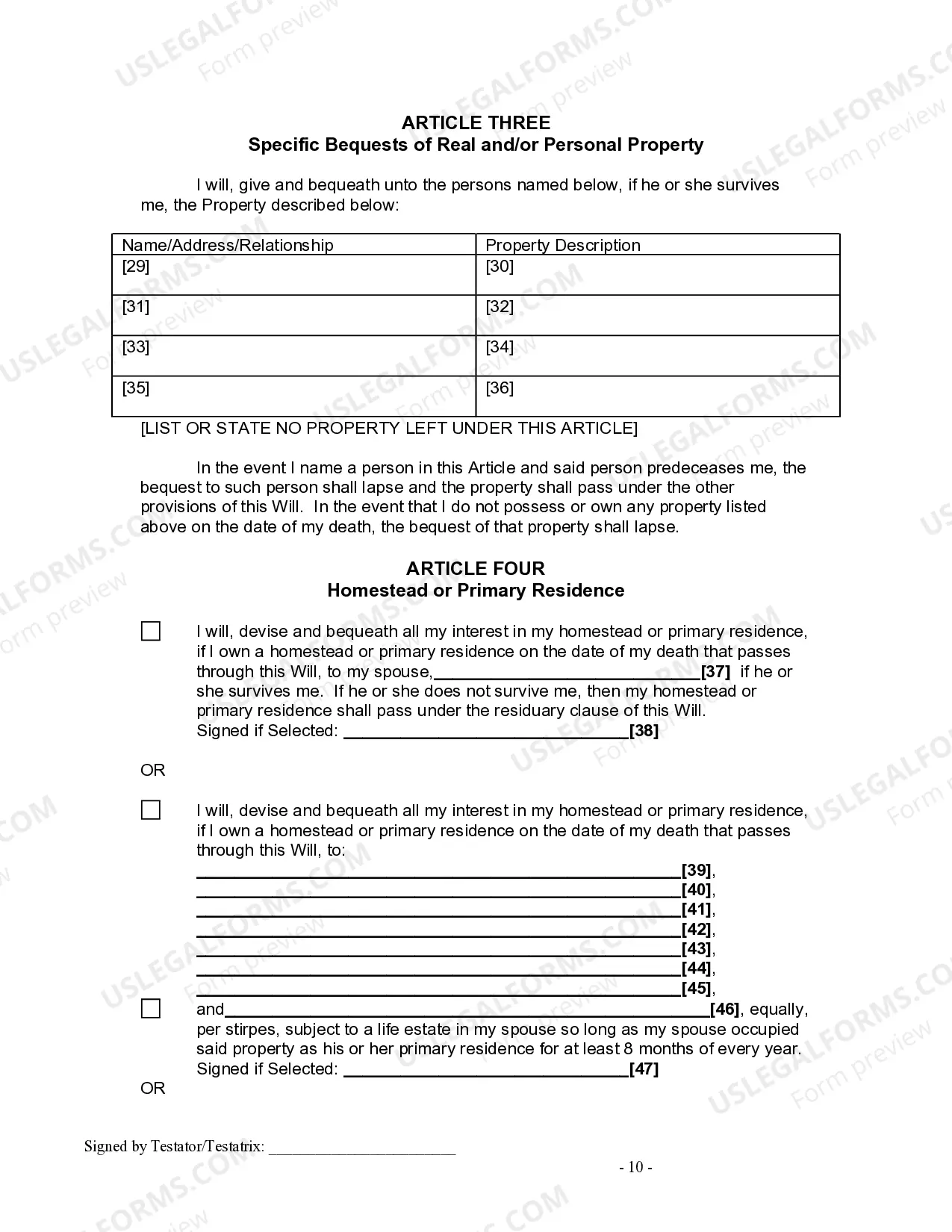Preview Last Will and Testament for Divorced and Remarried Person with Mine, Yours and Ours Children
