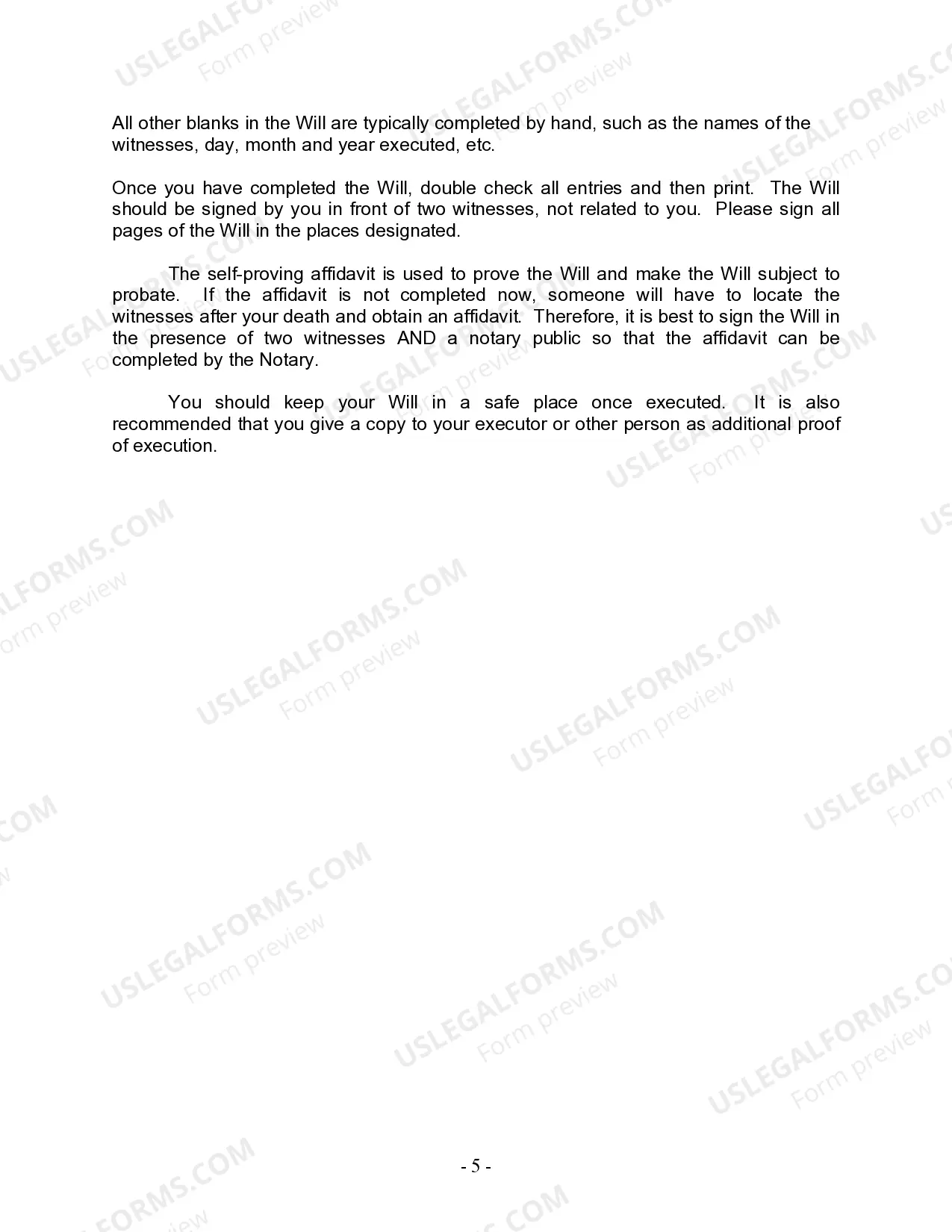 Preview Last Will and Testament for Divorced and Remarried Person with Mine, Yours and Ours Children