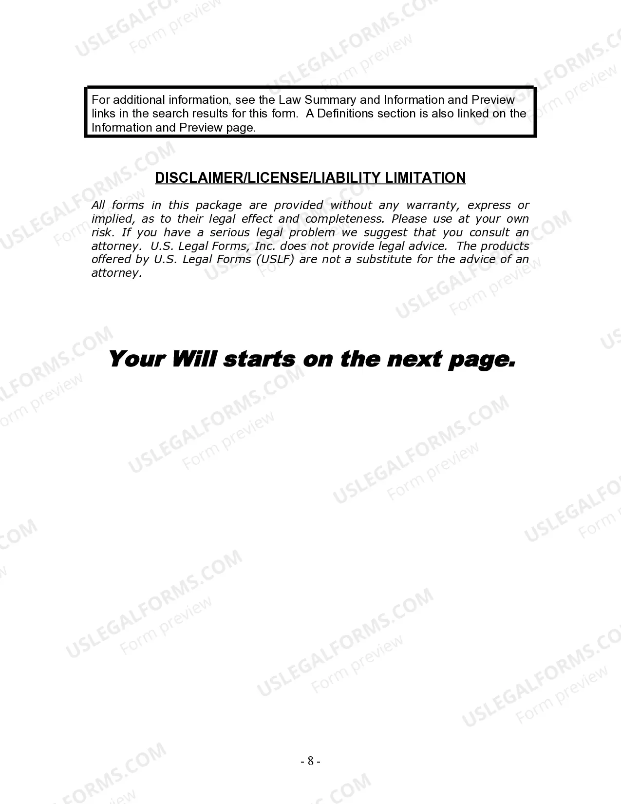 Preview Last Will and Testament for Divorced and Remarried Person with Mine, Yours and Ours Children