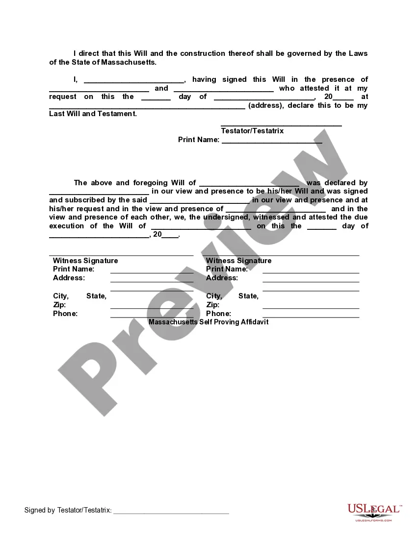 Get Last Will and Testament with All Property to Trust called a Pour Over Will Preview Last Will and Testament with All Property to Trust called a Pour Over Will