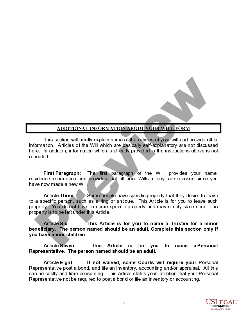 Get Last Will and Testament for other Persons Preview Last Will and Testament for other Persons
