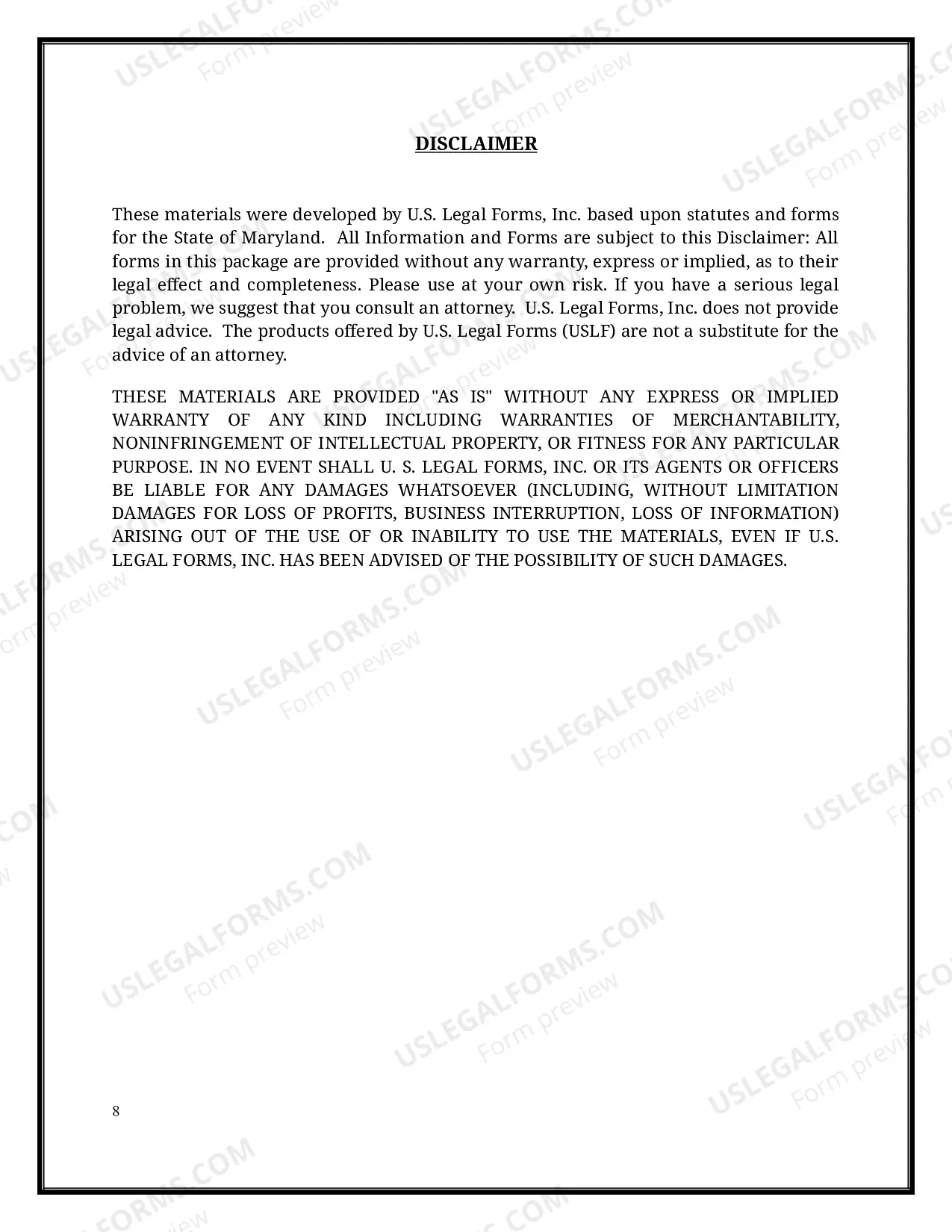 Preview Name Change Instructions and Forms Package for an Adult